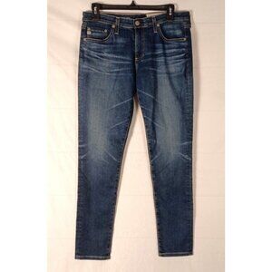 AG Adriano Goldschmied Mid Rise Super Skinny Ankle Jeans Womens 30 Blue